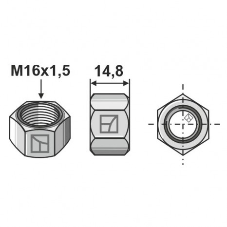 Mutter M16x1,5 30-MU16-3
