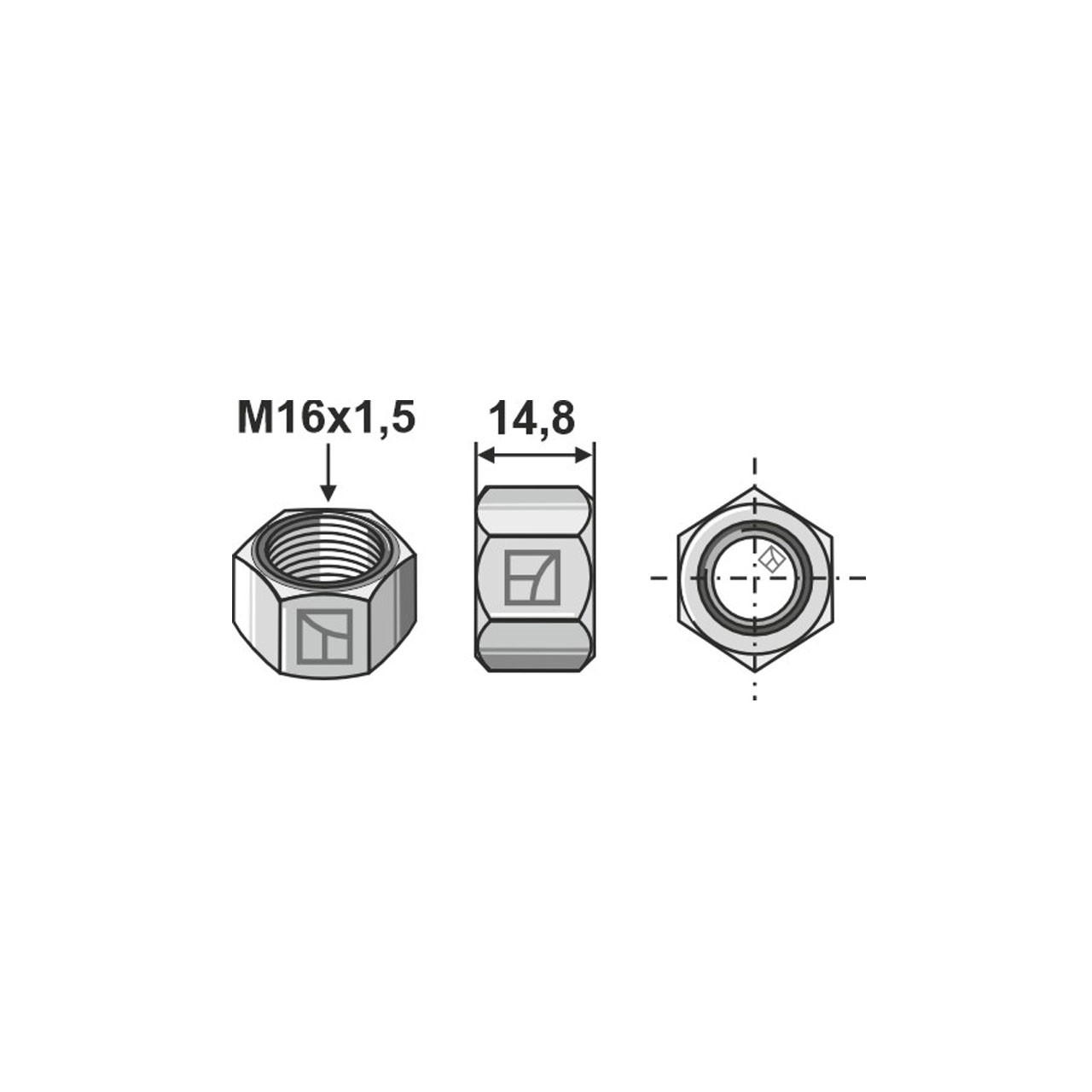 Mutter M16x1,5 30-MU16-3