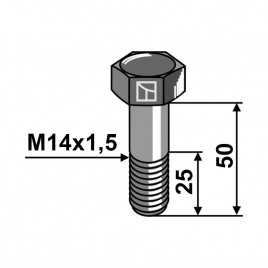 Sechskantschraube mit Feingewinde M14x1,5X50 51-1450-1