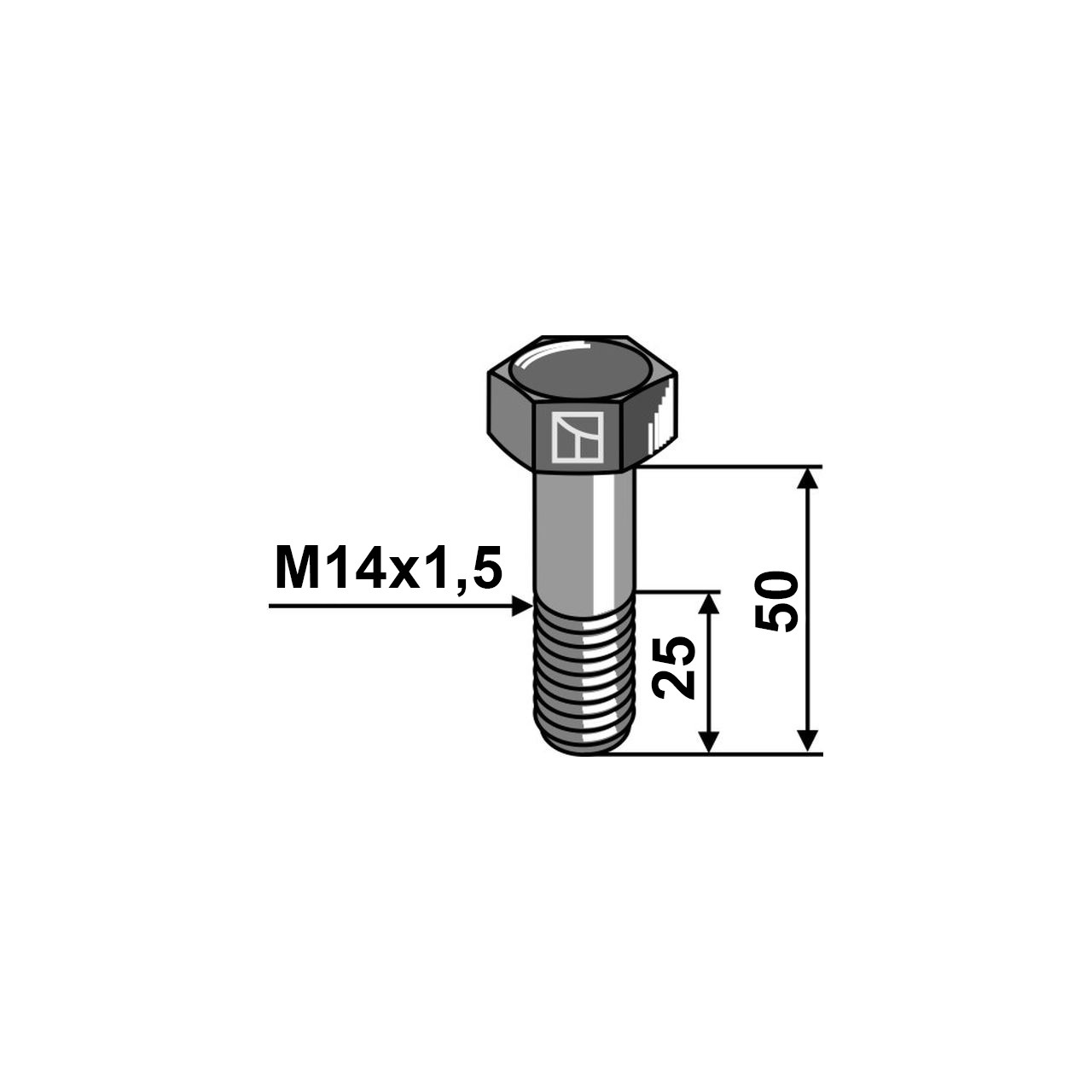 Śruba z łbem sześciokątnym M14x1,5X50 51-1450-1