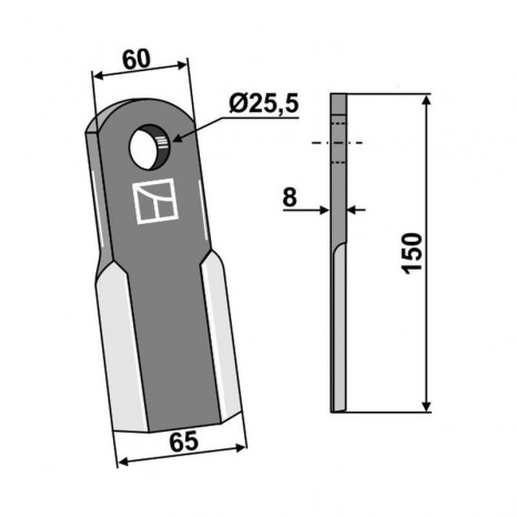 Nóż prosty - nowa wersja FERRI 0901148