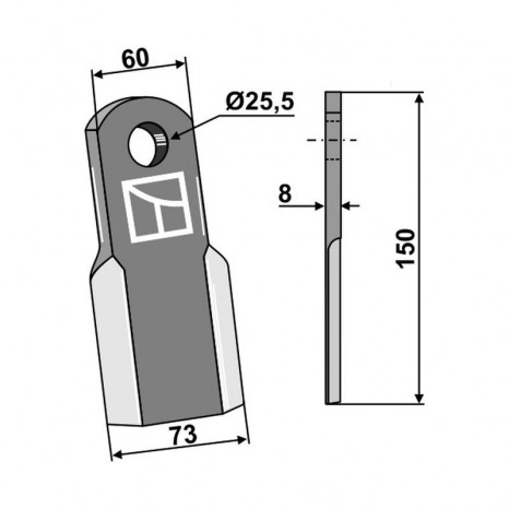 Nóż prosty - starsza wersja FRONTONI 63-FEI-33