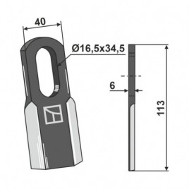 Nóż prosty HYMACH 63-HYM-11