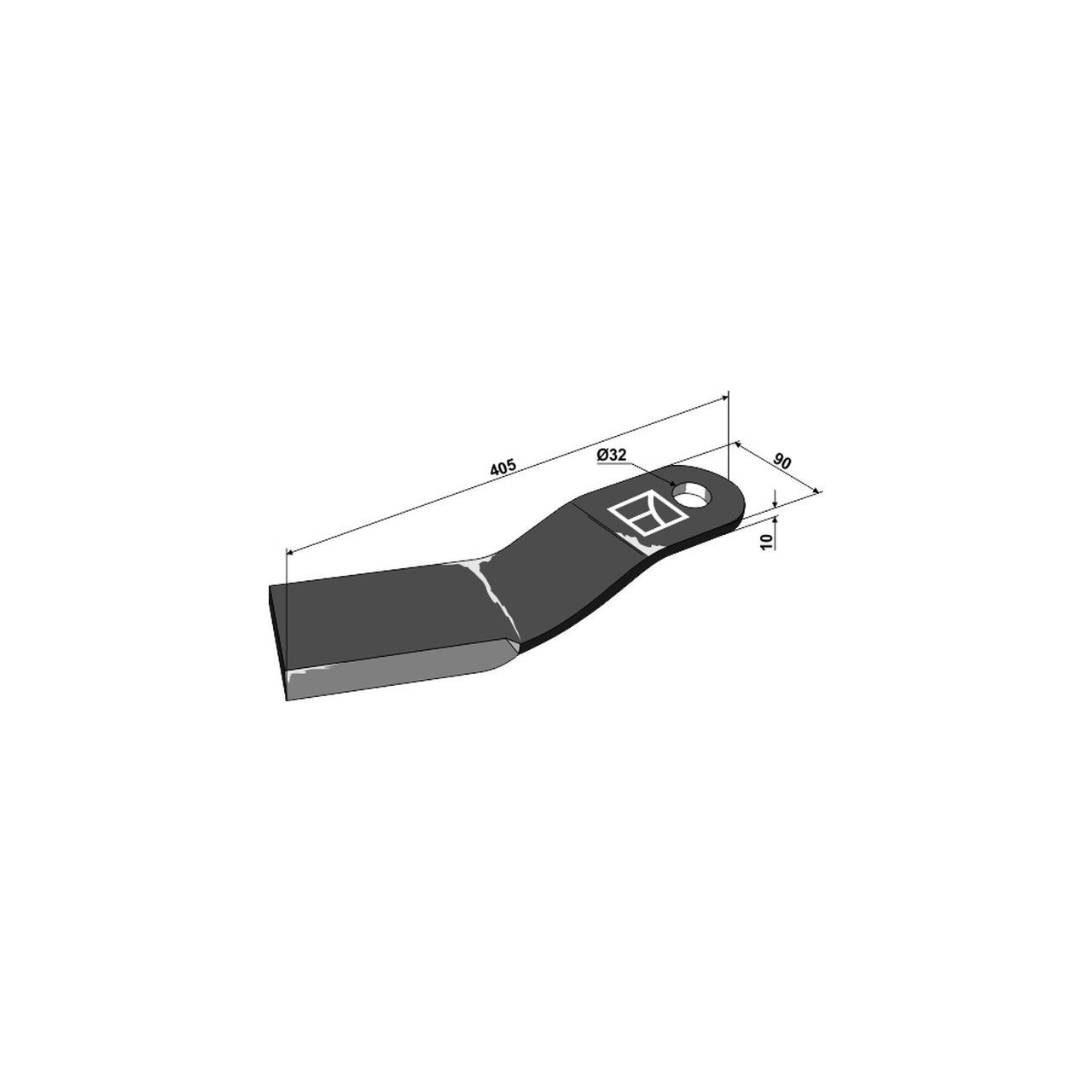Nóż kosiarki 405mm - lewy JUPIDEX H1812
