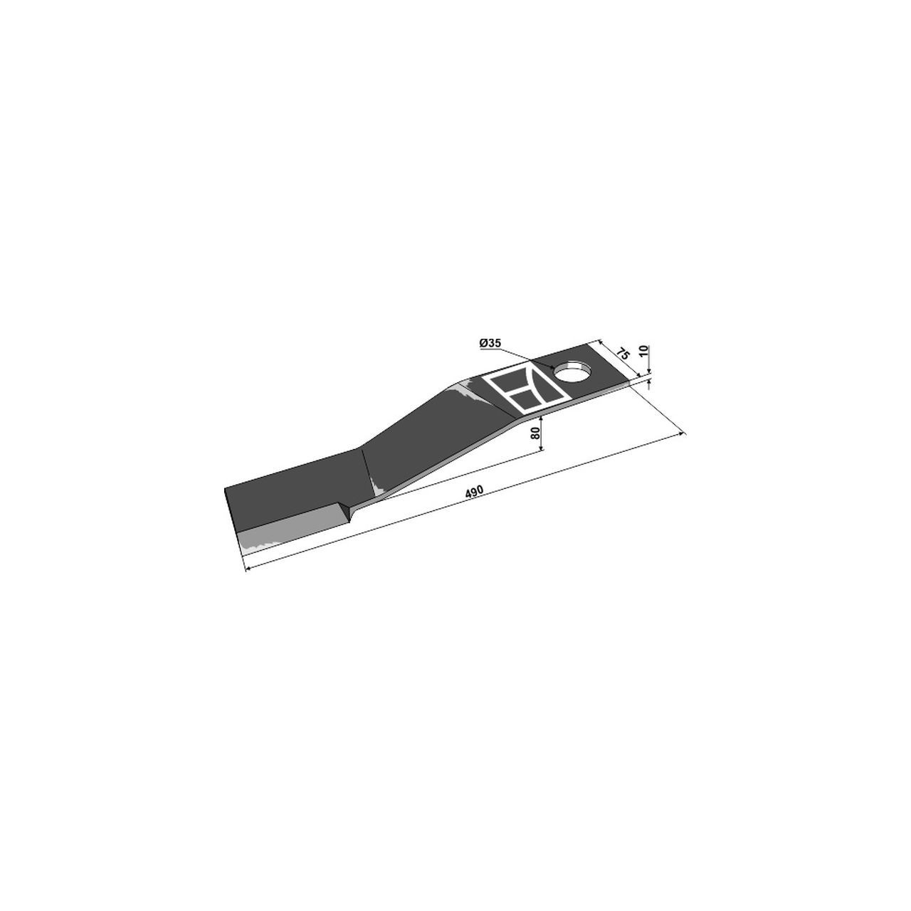 Nóż kosiarki 490mm - lewy MC CONNEL 1046007