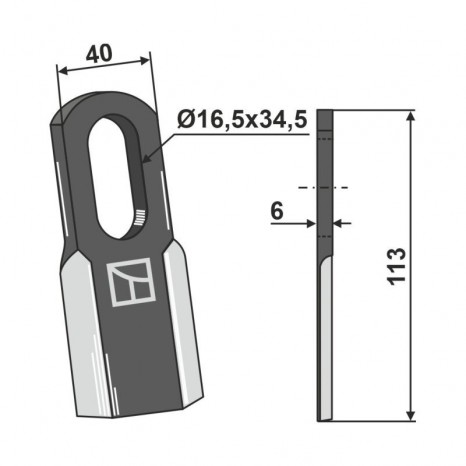 Nóż prosty MORIS 63-HYM-11