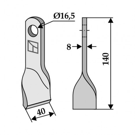 Nóż skręcony NOBILI 63-NOB-11