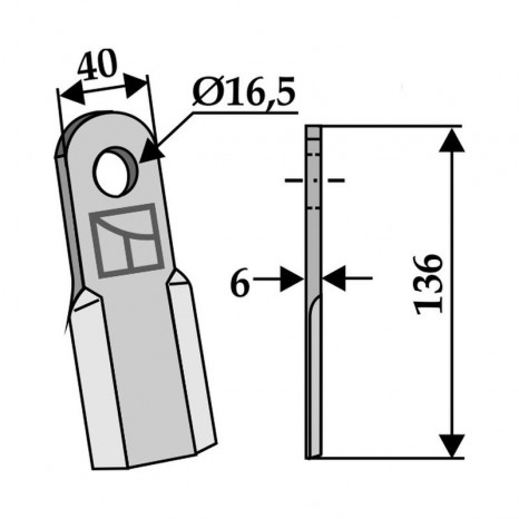 Nóż prosty SOVEMA 63-SIC-11
