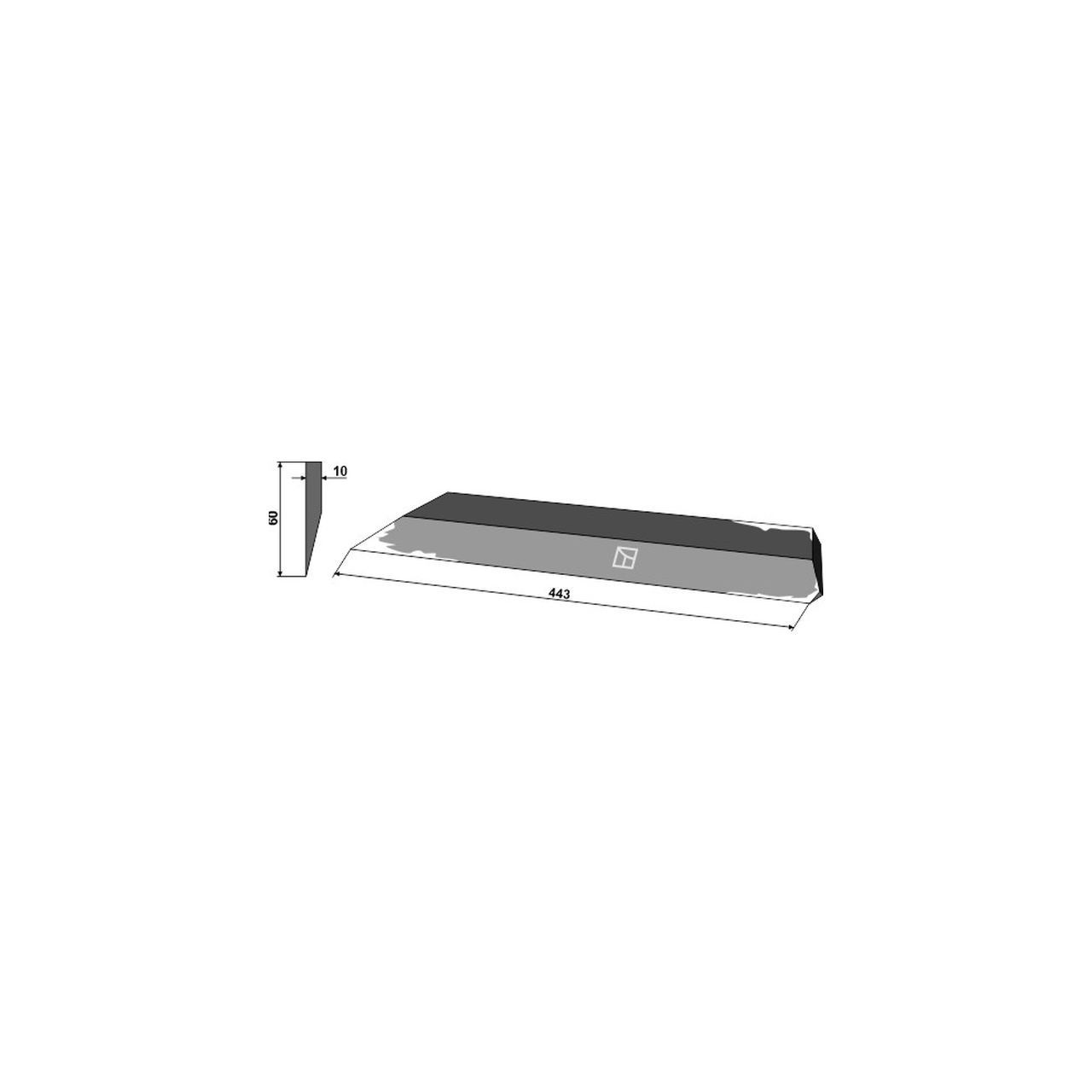 Nóż boczny 443mm - prawy AGROSTROJ 5002393