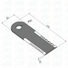 Schlegelmesser ohne Buchse DRONNINGBORG 49074600 technische Zeichnung