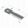 Schlegelmesser mit Buchse CASE 1994760C4R 87593795 technische Zeichnung