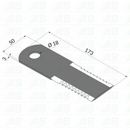 Schlegelmesser CLAAS 0652940 technische Zeichnung