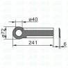 Schlegelmesser für Mais OLIMAC DRAGO GT 15340 15341 technische Zeichnung