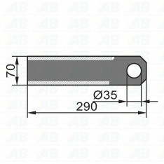 Schlegelmesser für Mais OLIMAC DRAGO DR12300 technische Zeichnung