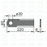 Schlegelmesser OROS 1319929 technisches Zeichnen