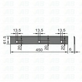 Messer für Pflückwalze CLAAS CONSPEED 4918012 technische Zeichnung