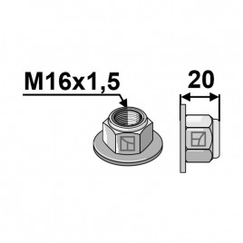 Selbstsichernde Sechskantmutter M16x1,5 51-16RMU